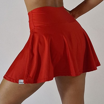 Falda Short Roja